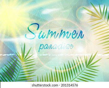 Abstract seaside view poster template. EPS10