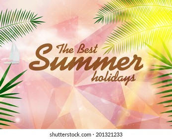 Abstract seaside view poster template. EPS10