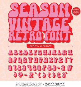 Abstract Season vintage retro bold Font template