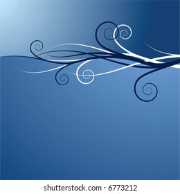 Abstract seasonal background with scrolls