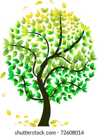 abstract seasonal tree