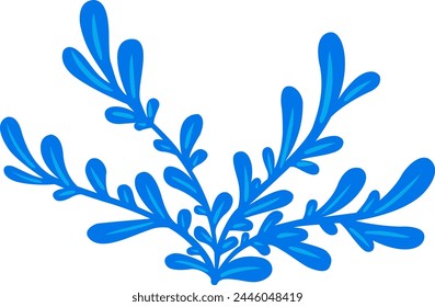 Abstract seaweed, sea grass and coral illustration for decoration on marine life, aquatic plant and ocean concept.
