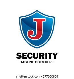 Abstract secure shield logo design - various geometric shapes - Security visual identity - Blue Shield - Security Logo template Monogram design elements Business sign identity vector illustration