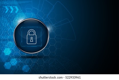 abstract secure system innovation hi tech concept design background