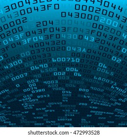 Abstract security background with HEX-code. Vector illustration