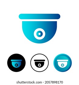 Abstract Security Camera Icon Illustration