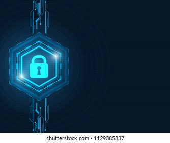 Abstract security digital concept on technology background.vector,illustration.