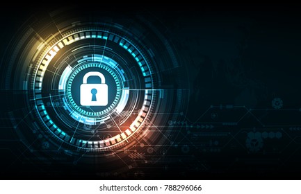 Abstract security digital concept on technology background.