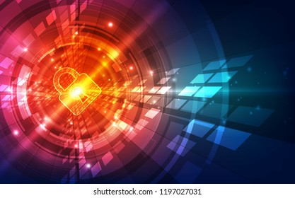 Abstract security digital technology background. Illustration Vector