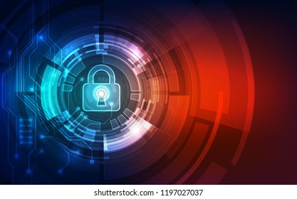 Abstract security digital technology background. Illustration Vector