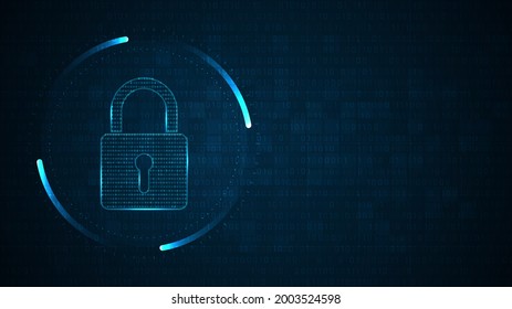 Abstract security digital technology background. System privacy. Security concept