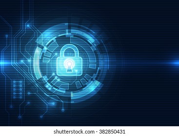 Abstract security digital technology background. Illustration Vector