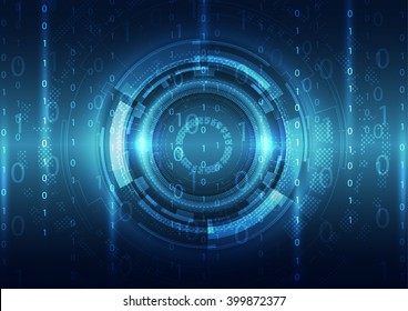 Abstract Security Digital Technology Background. Illustration Vector