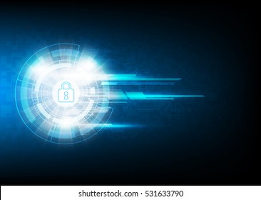 Abstract security digital technology background. Illustration Vector