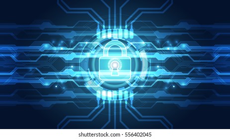 Abstract security digital technology background. Illustration Vector