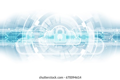 Abstract security digital technology background. Illustration Vector