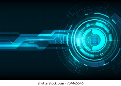 Abstract security digital technology background. Illustration Vector