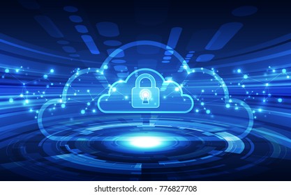 Abstract security digital technology background. Illustration Vector