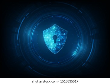 Abstract security digital technology background.protection mechanism and system privacy.vector illustration.