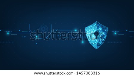 Abstract security digital technology background.protection mechanism and system privacy.vector illustration.