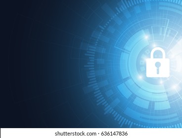 Abstract security digital technology concept background. Vector Illustration