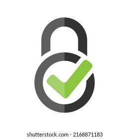 Abstract security guarantee icon. Icon for websites and applications. Flat style