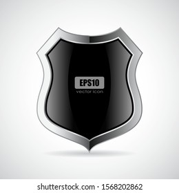 Abstract security shield vector icon on white background