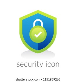 Abstract security vector icon illustration. Shield security icon. Lock security icon. App Icon