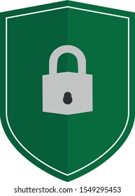 Abstract security vector icon illustration isolated on black background.