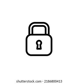 Abstract security vector icon illustration isolated on white background. Shield security icon. Lock security icon.