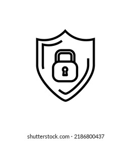 Resumen de la ilustración del icono del vector de seguridad aislado en el fondo blanco. Icono de protección. Bloquear icono de seguridad.