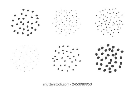 Abstract seeds or grain. Diffecrent size of dots. Cereal scatter. Vector illustration