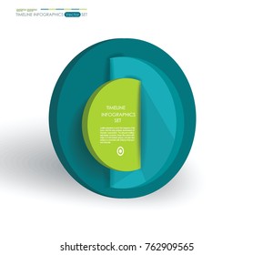 Abstract  segmented circle infographics with options template. Can be used for diagram, data,  step options, banner, web design.