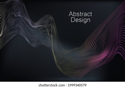 Abstract Segwit. Blockchain technology background. Big data visualization and Business .Vector illustration. music wave