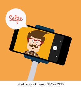 abstract selfie background with some special objects