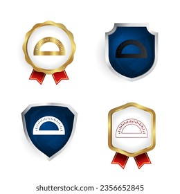 Abstract Semi Circle Ruler Badge and Label Collection, can be used for business designs, presentation designs or any suitable designs.