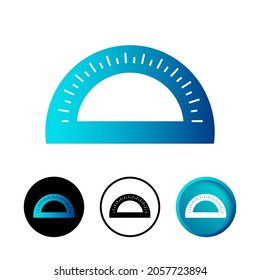 Abstract Semi Circle Ruler Icon Illustration