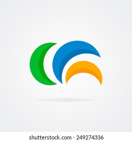 Abstract semicircle design  logo