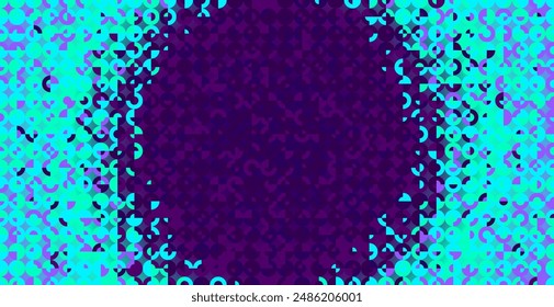 Abstract semi-circle pattern, circular shape halftone gradient graphics, background banner.