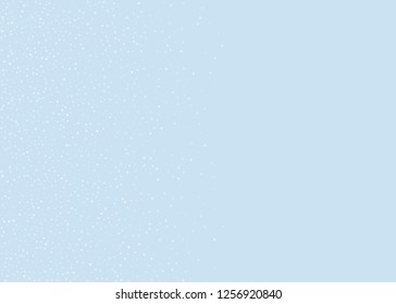 Abstract semicircle with round snow of different size and transparency. Beautiful frame with snowfall. Winter background. Vector illustration