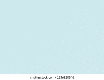 Abstract semicircle with round snow of different size and transparency. Beautiful frame with snowfall. Winter background. Vector illustration