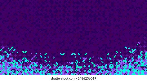 Abstract semi-circle shapes pattern, halftone gradient graphics, background wallpaper.