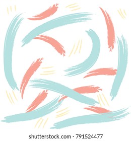 Abstract semless hand drawn brush pattern