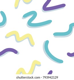 Abstract semless hand drawn brush pattern