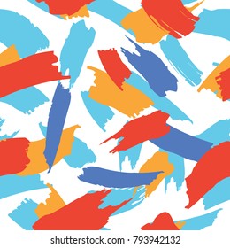 Abstract semless hand drawn brush pattern