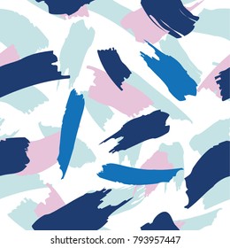 Abstract semless hand drawn brush pattern