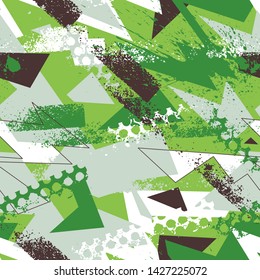 Abstract semless urban pattern with chaotic curved shapes and grunge element. Backgrond for youe design, textile, art.