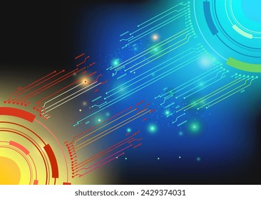 Abstract sense of science and technology graphic design