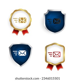 Abstract Sent Mail Badge and Label Collection, can be used for business designs, presentation designs or any suitable designs.