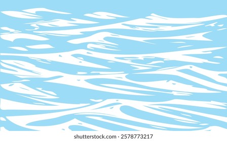 Abstract Serene Waves Pattern in Pale Blue and White Minimalist Artwork Depicting Calm Ocean Surface with Gentle Undulations and Flowing Lines